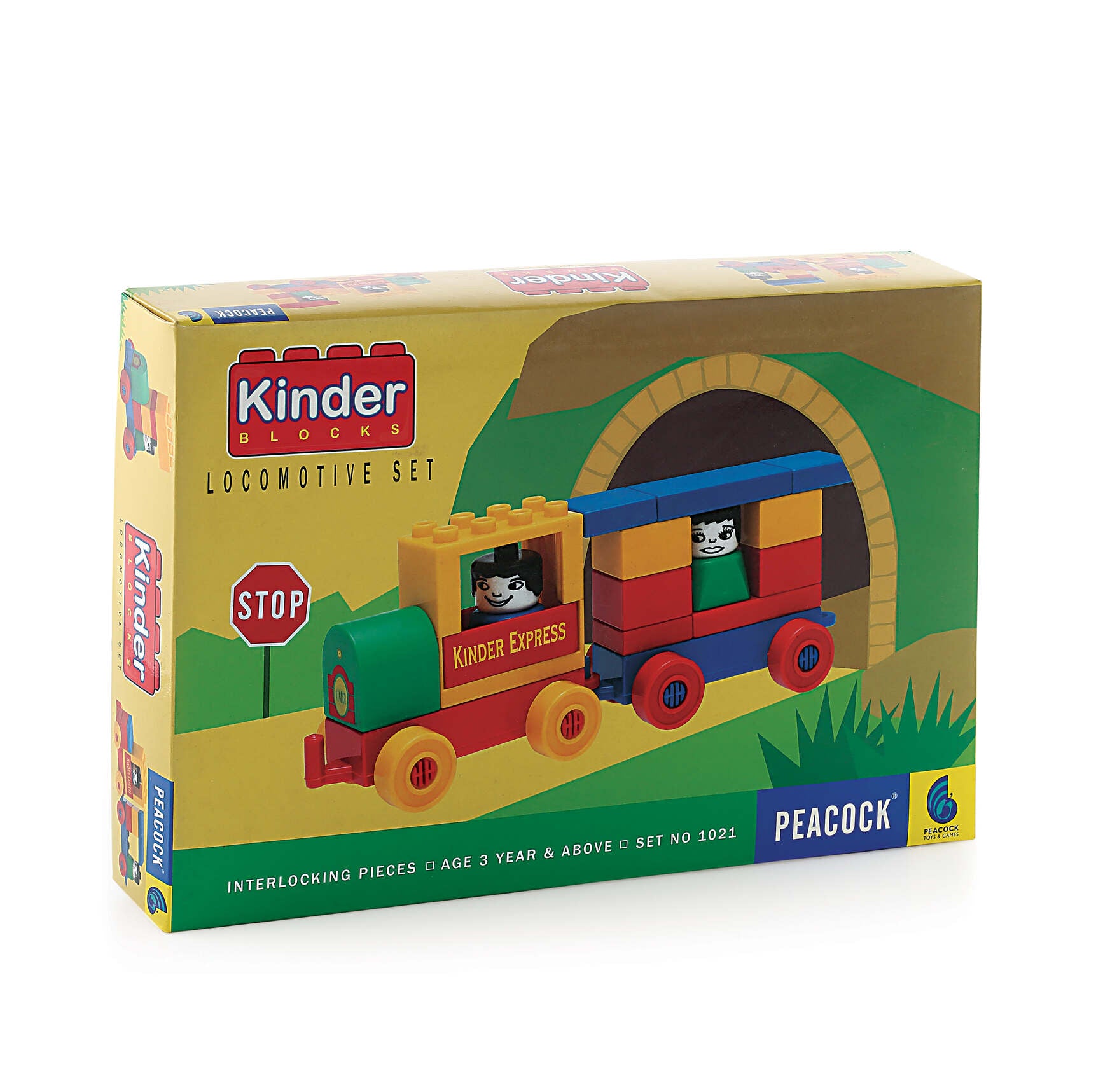 Kinder Block Locomotive Set (Multicolor)