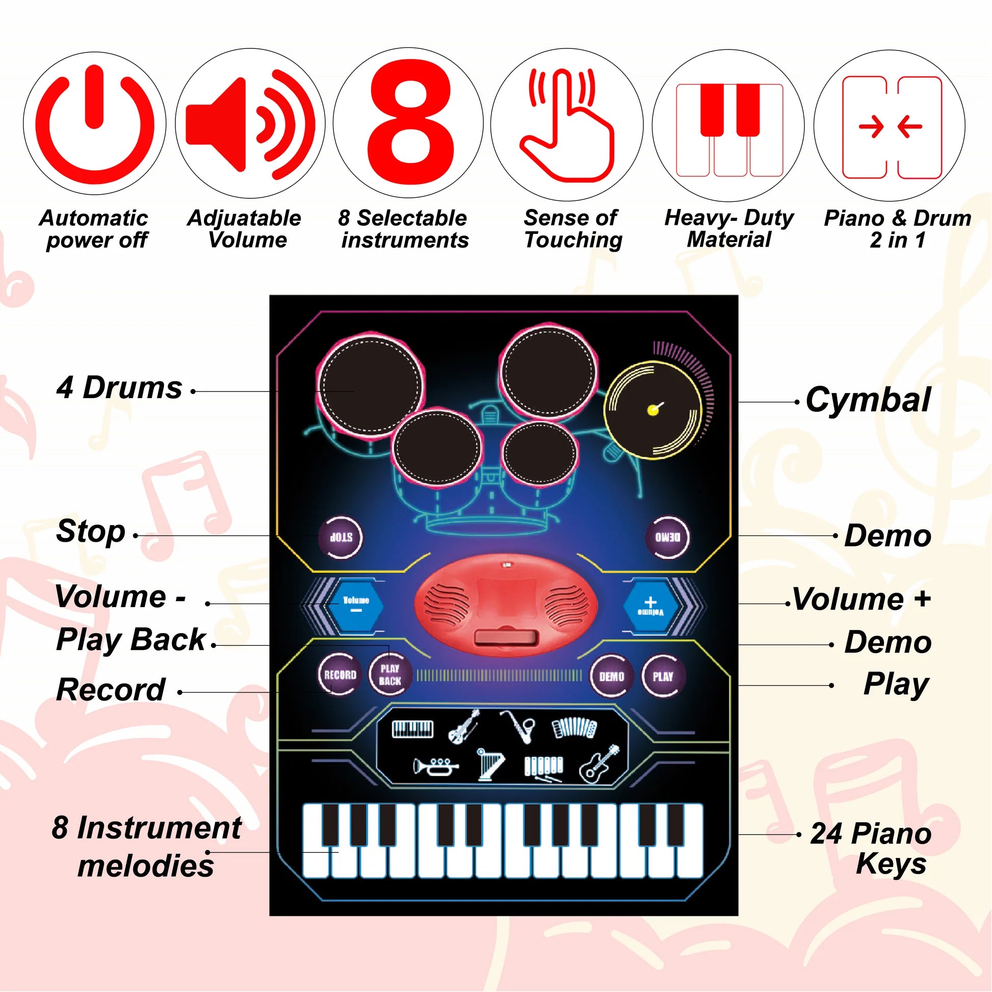 2-in-1 Musical Playmat