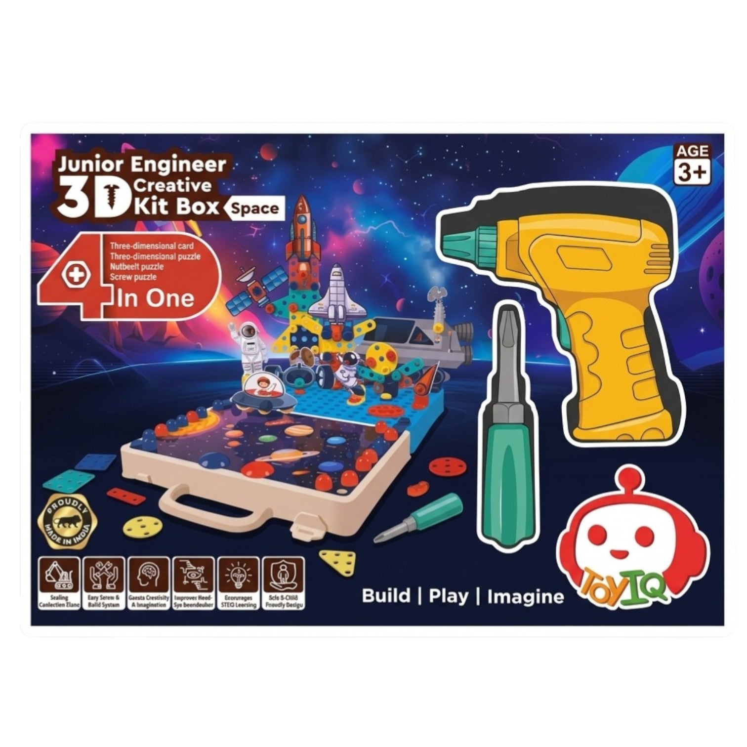 Junior Engineer 3D Creative Animals Kit (Space Theme)