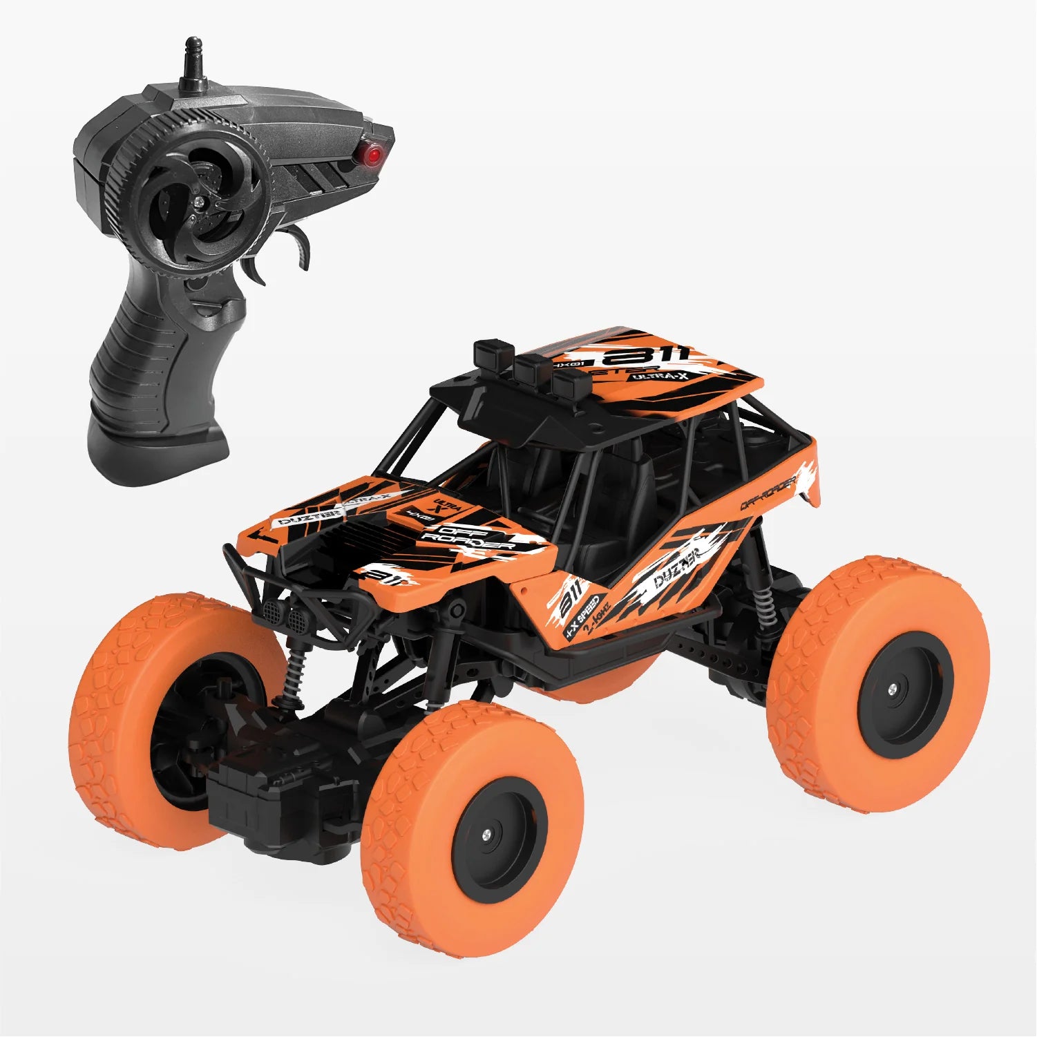 DUZTER- RC Car Spring Suspensions | 2WD Rock Crawler - Orange