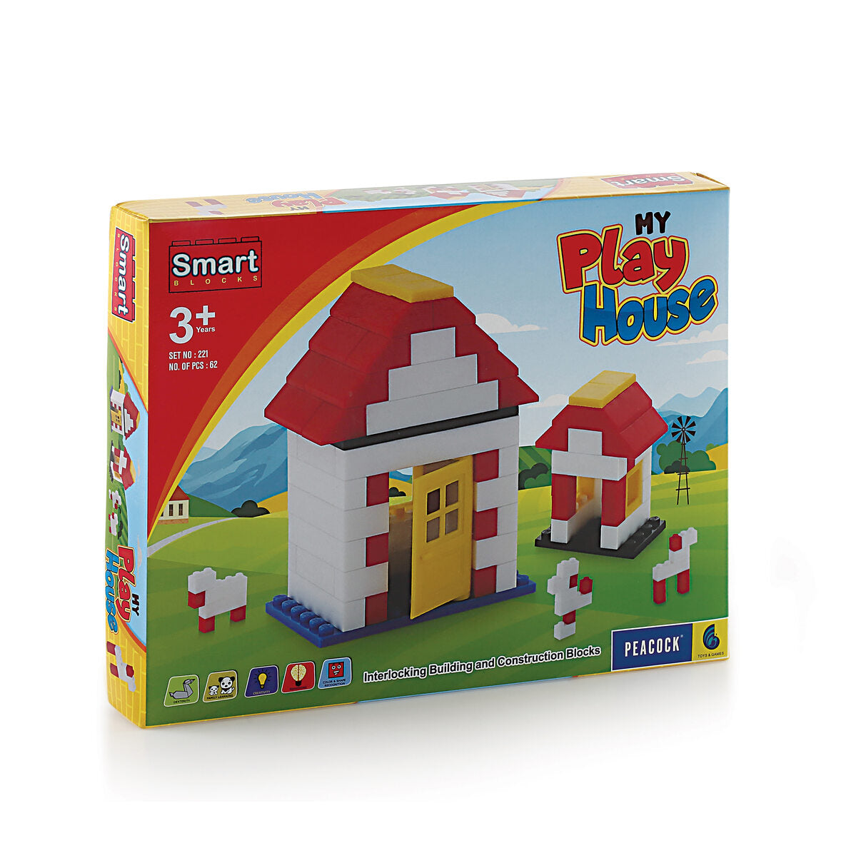 My Playhouse Set Building Blocks Set (62 Pieces)