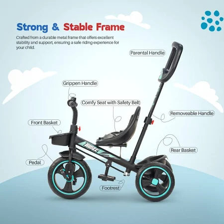 Baby Trycycle Blaze 2in 1 Convertable Blue