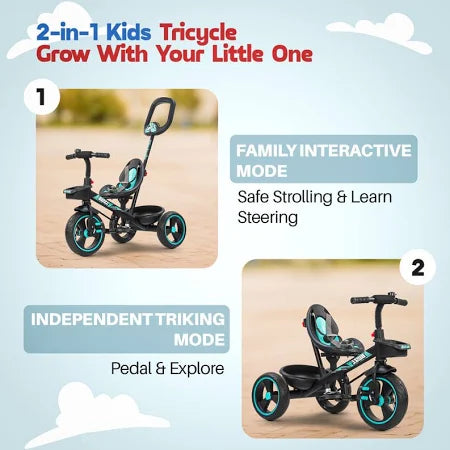 Baby Trycycle Blaze 2in 1 Convertable Blue