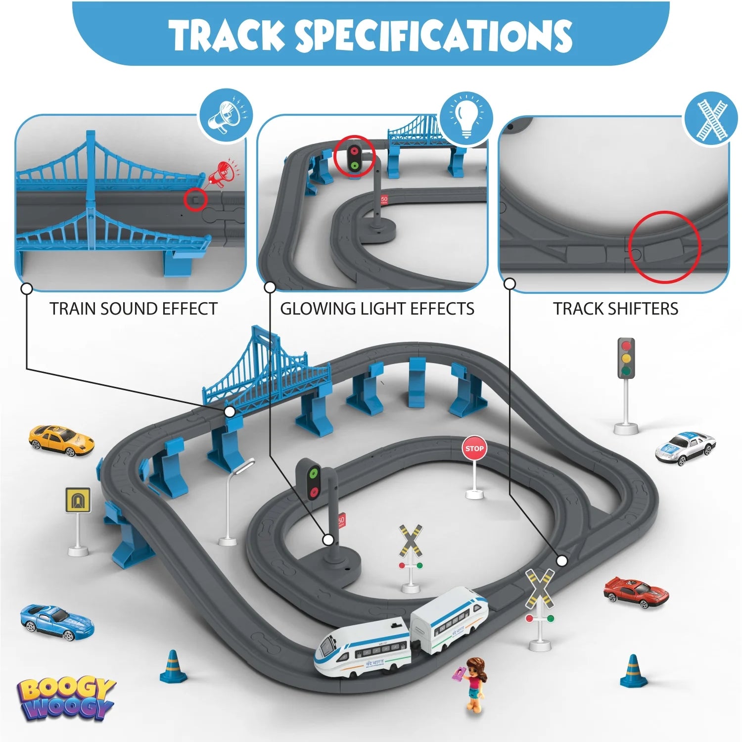 BOOGYWOOGY Bharat Express (77 Pcs)