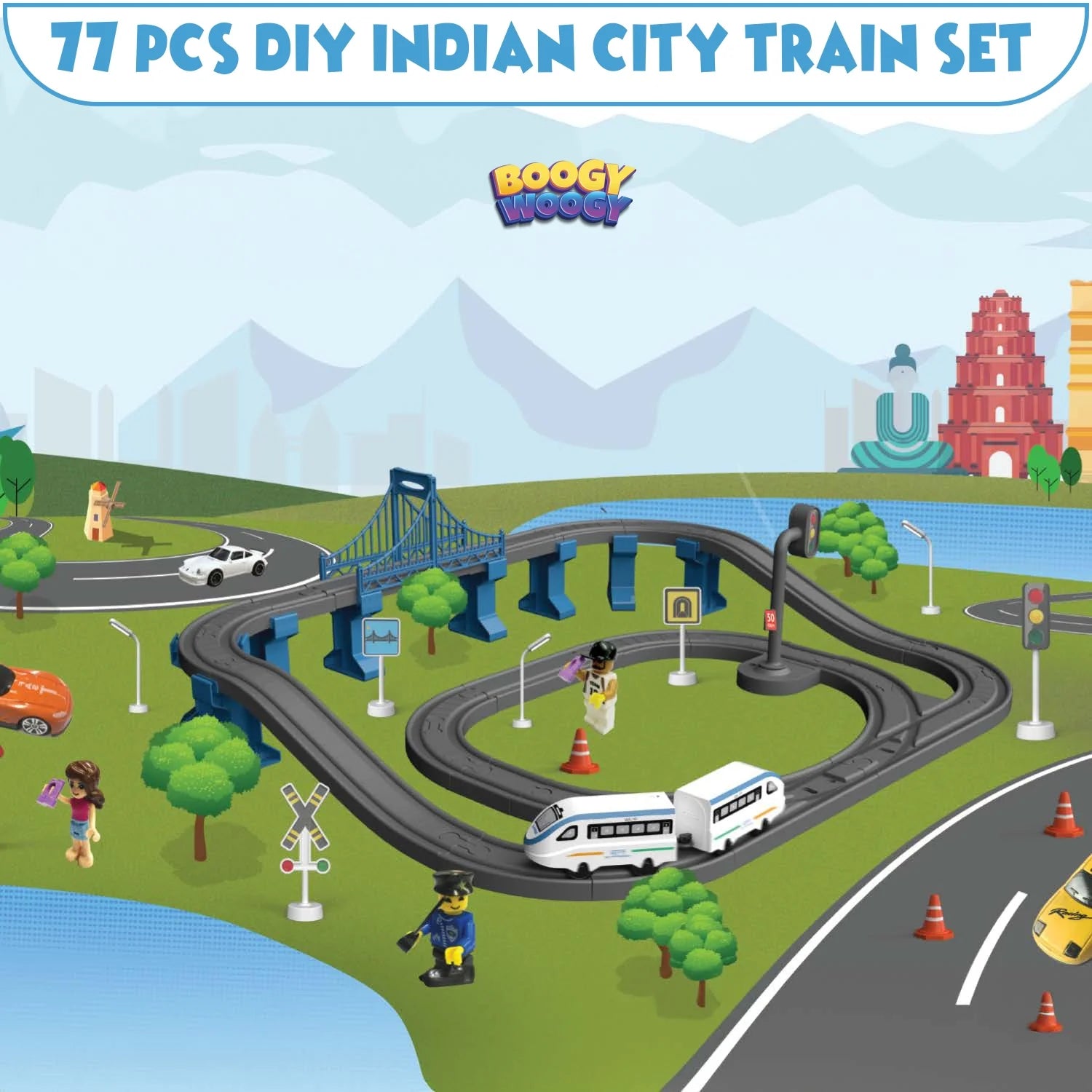 BOOGYWOOGY Bharat Express (77 Pcs)