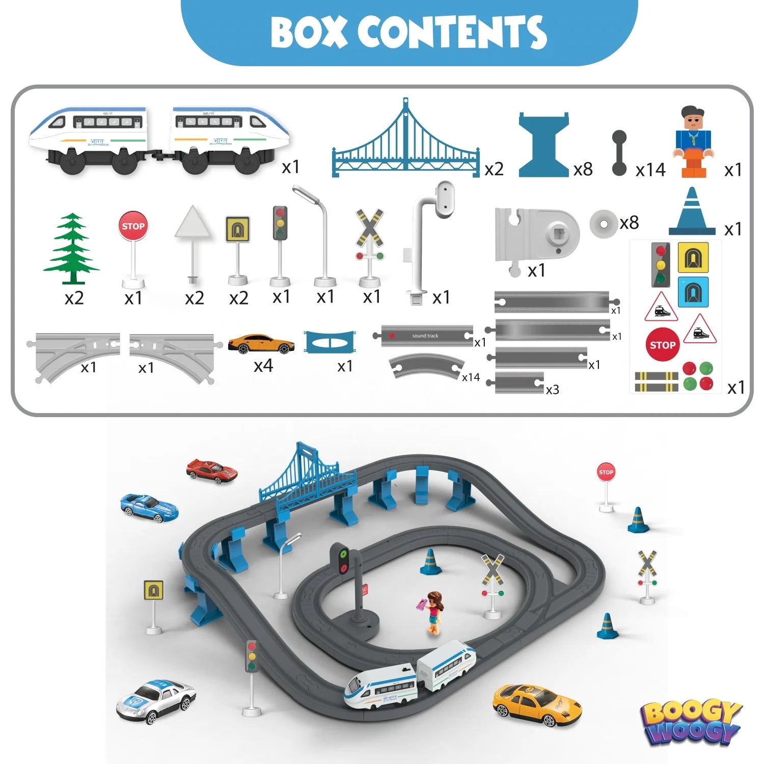 BOOGYWOOGY Bharat Express (77 Pcs)